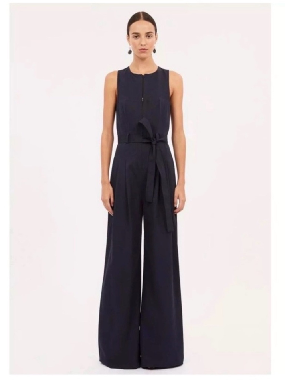 Ulla Johnson Marin Jumpsuit Size 2 Washed Blue Wide Leg Belted Utility